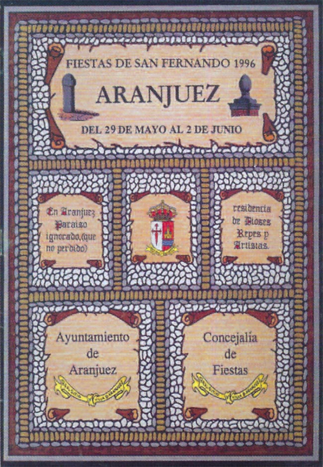 Cartel Fiestas de San Fernando Aranjuez 1996